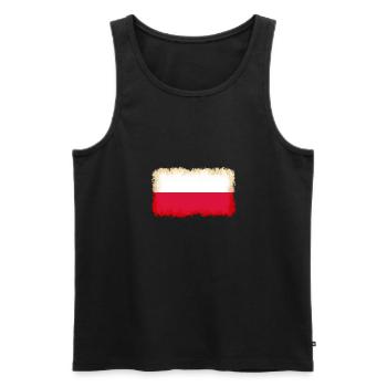 Polen als Polen - Männer Premium Bio Tank Top - Schwarz - Vorne - AI Model Male 178 light (178cm)