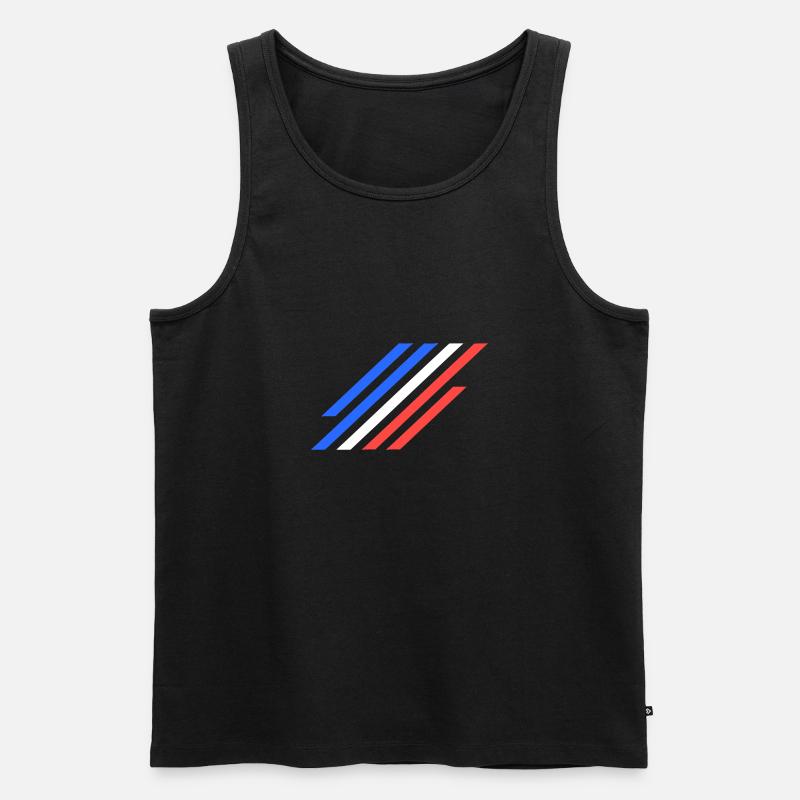 Frankreich - Männer Premium Bio Tank Top - Schwarz