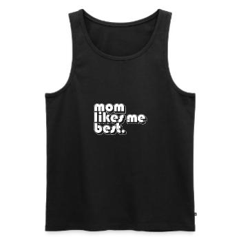 Mommy's Favorite Child Mom Likes Me Best Funny - Men's Premium Organic Tank Top - black - Front - Michal (187cm)