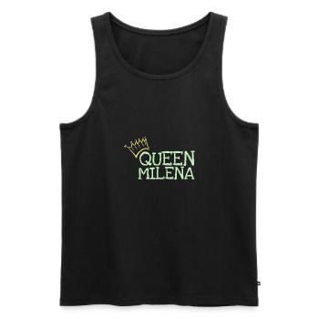 Vorname Milena - Männer Premium Bio Tank Top - Schwarz - Vorne - Michal (187cm)