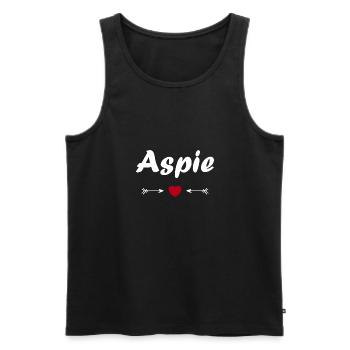 Aspie - Débardeur bio Premium Homme - noir - Devant - AI Model Male 178 light (178cm)