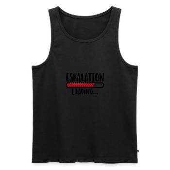 Escalation loading party bachelor party JGA - Men's Premium Organic Tank Top - black - Front - Michal (187cm)
