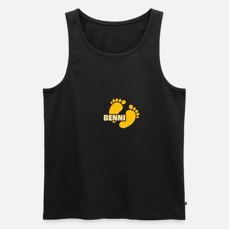 Fußabdruck Benni - Männer Premium Bio Tank Top - Schwarz