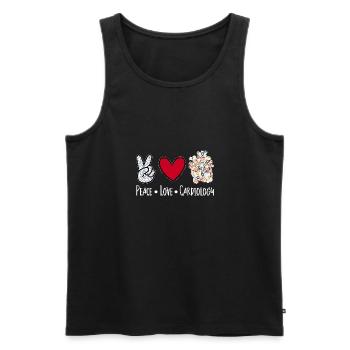 Kardiologie Krankenschwester Kardiologe - Männer Premium Bio Tank Top - Schwarz - Vorne - Michal (187cm)
