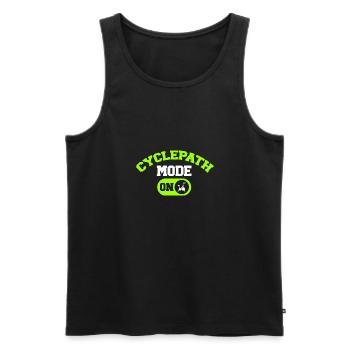 Indoor Cycling Bike Workout - Men's Premium Organic Tank Top - black - Front - Michal (187cm)