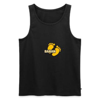 Geschenk für Baran - Männer Premium Bio Tank Top - Schwarz - Vorne - Michal (187cm)