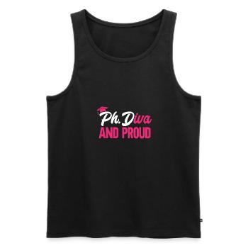 PhD Graduate Doktorgrad Ph.D. Promotion - Männer Premium Bio Tank Top - Schwarz - Vorne - AI Model Male 178 light (178cm)