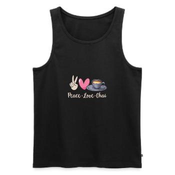 Chai Tea Masala Chai - Men's Premium Organic Tank Top - black - Front - AI Model Male 178 light (178cm)