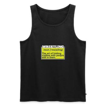 Définition de la lutte Pro Wrestler Fan Wrestling - Débardeur bio Premium Homme - noir - Devant - Michal (187cm)