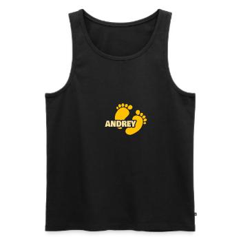 Birth Andrey - Men's Premium Organic Tank Top - black - Front - AI Model Male 178 light (178cm)