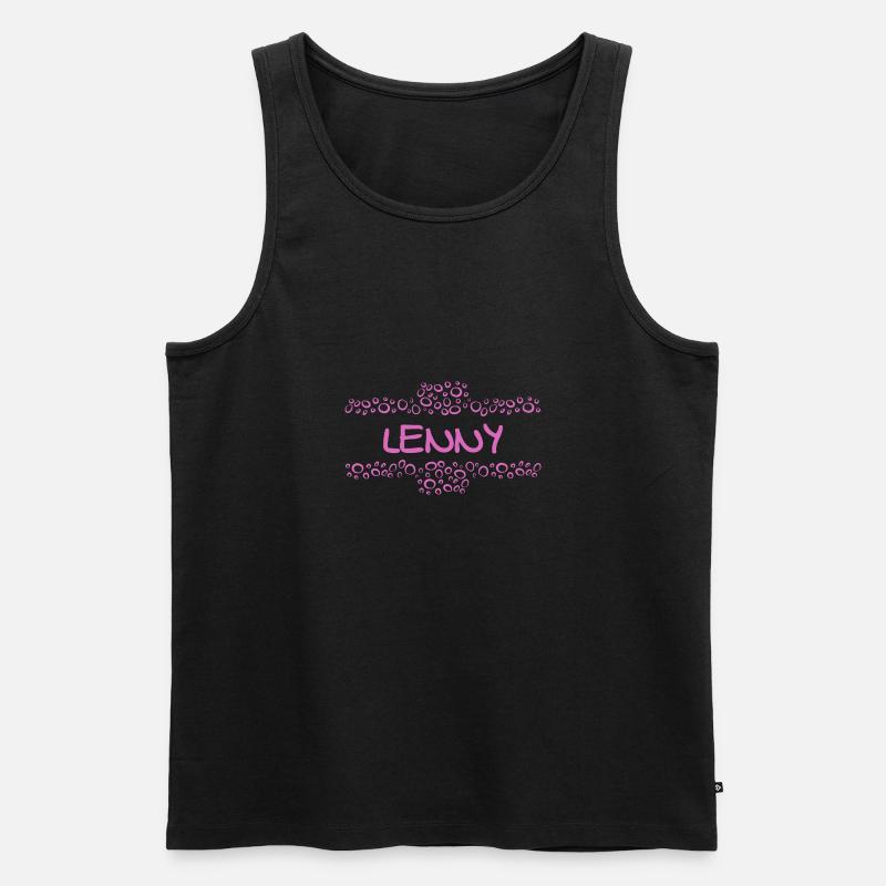 Lenny - Männer Premium Bio Tank Top - Schwarz
