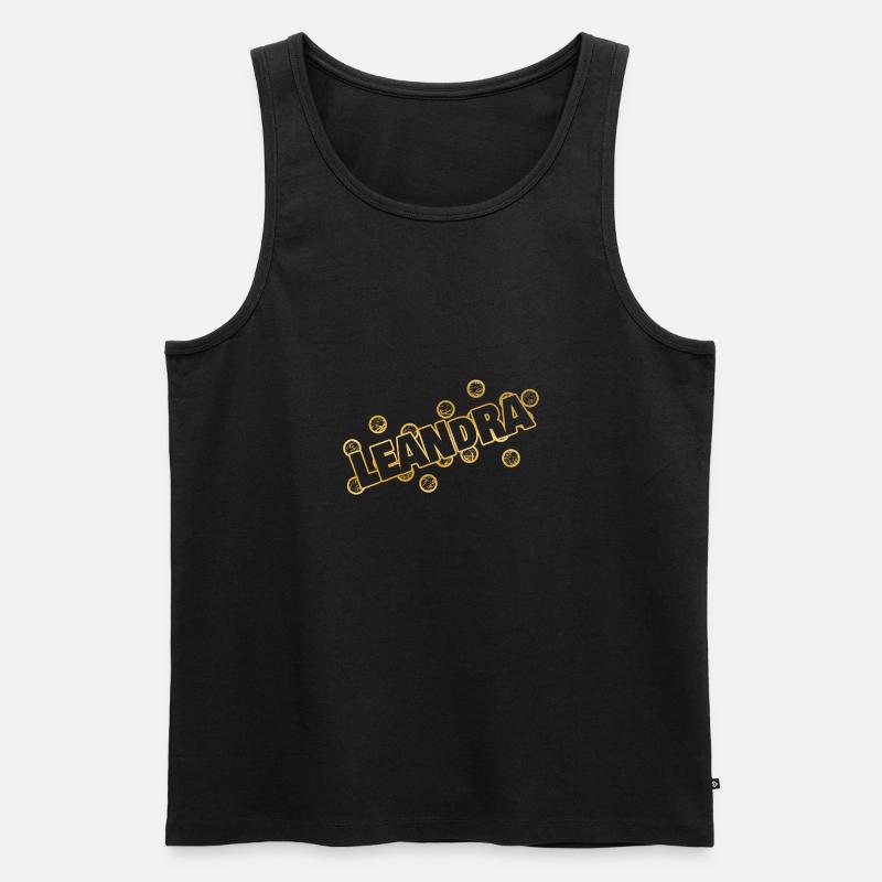 Name Leandra - Männer Premium Bio Tank Top - Schwarz