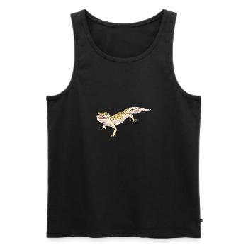 Gecko léopard Gecko reptile gecko de compagnie - Débardeur bio Premium Homme - noir - Devant - Michal (187cm)
