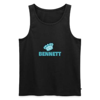 Bennett as a given name - Men's Premium Organic Tank Top - black - Front - AI Model Male 178 light (178cm)