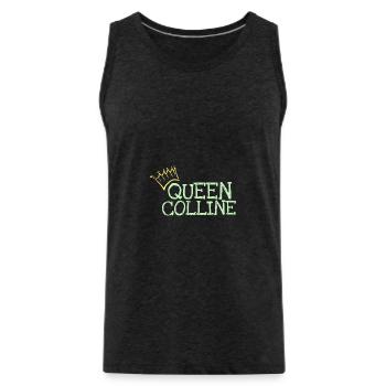 Vorname Colline - Männer Premium Bio Tank Top - Anthrazit - Vorne - Alexander (188cm)