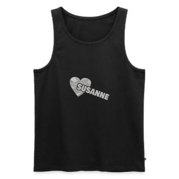 Liebe Susanne - Männer Premium Bio Tank Top - Schwarz - Vorne - Michal (187cm)