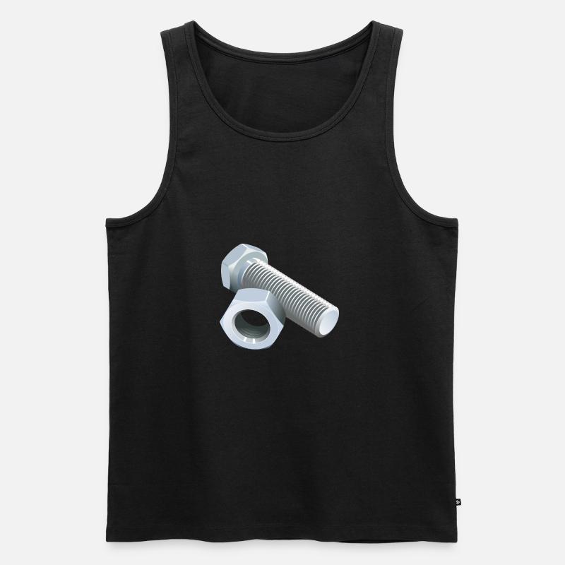 Schraube - Männer Premium Bio Tank Top - Schwarz