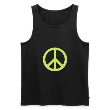 Peace - Men's Premium Organic Tank Top - black - Front - Michal (187cm)