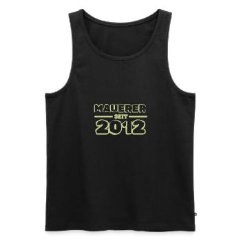 Jahr 2012 - Männer Premium Bio Tank Top - Schwarz - Vorne - Michal (187cm)