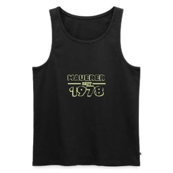 Jahr 1978 - Männer Premium Bio Tank Top - Schwarz - Vorne - Michal (187cm)