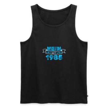 Dagegen 1985 - Männer Premium Bio Tank Top - Schwarz - Vorne - AI Model Male 178 light (178cm)