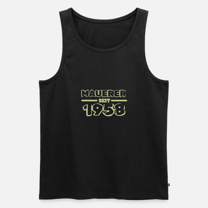 Jahr 1958 - Männer Premium Bio Tank Top - Schwarz