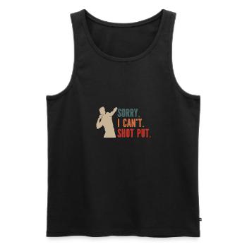 Kugelstoßen Werfen Leichtathletik - Männer Premium Bio Tank Top - Schwarz - Vorne - Michal (187cm)