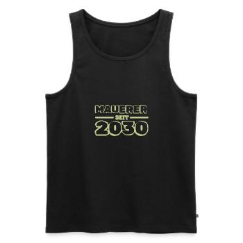 2030 - Männer Premium Bio Tank Top - Schwarz - Vorne - AI Model Male 178 light (178cm)