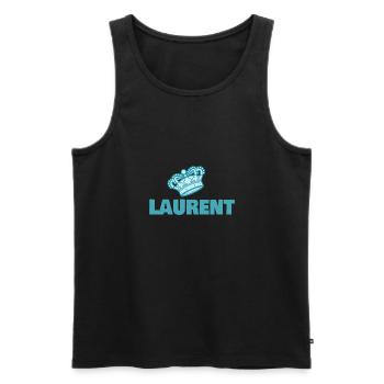 Geschenk für Laurent - Männer Premium Bio Tank Top - Schwarz - Vorne - AI Model Male 178 light (178cm)