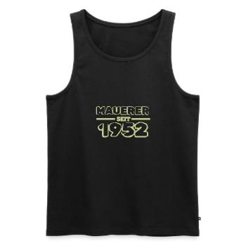 Maurer 1952 - Männer Premium Bio Tank Top - Schwarz - Vorne - AI Model Male 178 light (178cm)