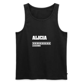 Baby Alicia - Männer Premium Bio Tank Top - Schwarz - Vorne - Michal (187cm)