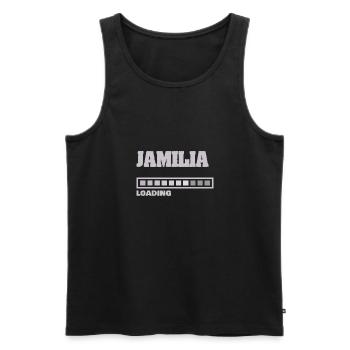 Baby Jamilia - Men's Premium Organic Tank Top - black - Front - AI Model Male 178 light (178cm)