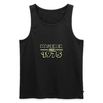 Master mason 1975 - Men's Premium Organic Tank Top - black - Front - Michal (187cm)