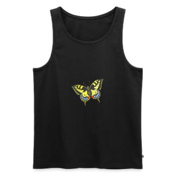 Schmetterling - Männer Premium Bio Tank Top - Schwarz - Vorne - Michal (187cm)