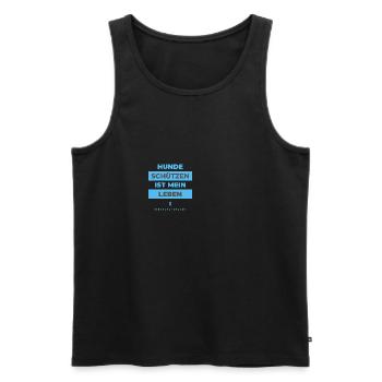 hunde schutz leben - Männer Premium Bio Tank Top - Schwarz - Vorne - Michal (187cm)
