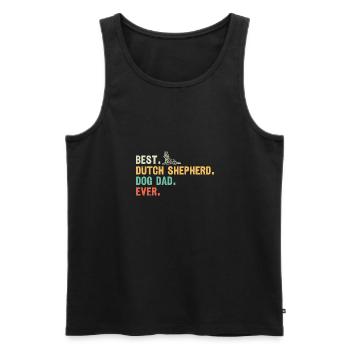 Holländischer Schäferhund Dutch Shepherd - Männer Premium Bio Tank Top - Schwarz - Vorne - AI Model Male 178 light (178cm)