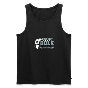 Golf Geschenk Witz Golfspieler Golfer - Männer Premium Bio Tank Top - Schwarz - Vorne - AI Model Male 178 light (178cm)