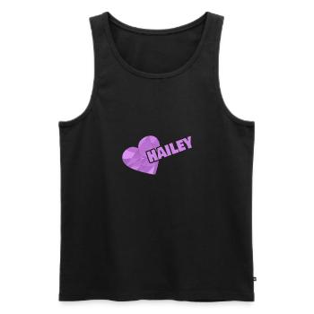 Geschenk für Hailey - Männer Premium Bio Tank Top - Schwarz - Vorne - Michal (187cm)