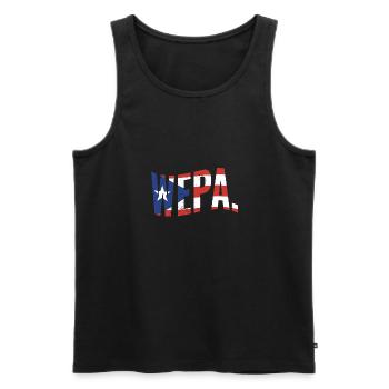 Wepa Proud Puerto Rican Latino Pride Latina - Männer Premium Bio Tank Top - Schwarz - Vorne - AI Model Male 178 light (178cm)