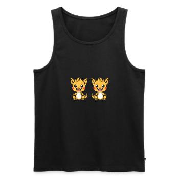 Baby Dragon - Men's Premium Organic Tank Top - black - Front - AI Model Male 178 light (178cm)