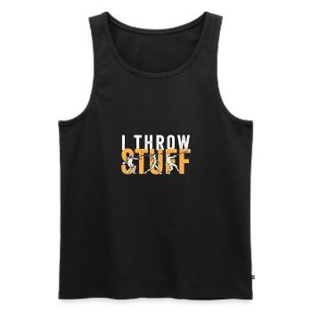 I Throw Stuff Discus Thrower Shot Put Track & - Men's Premium Organic Tank Top - black - Front - AI Model Male 178 light (178cm)