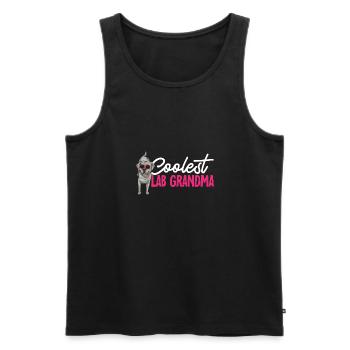Silberner Labrador Retriever Silberner Lab - Männer Premium Bio Tank Top - Schwarz - Vorne - AI Model Male 178 light (178cm)