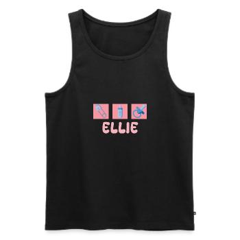 Gift for Ellie - Men's Premium Organic Tank Top - black - Front - AI Model Male 178 light (178cm)
