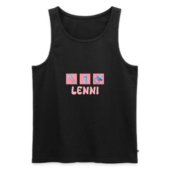 Lenni as a pacifier - Men's Premium Organic Tank Top - black - Front - AI Model Male 178 light (178cm)