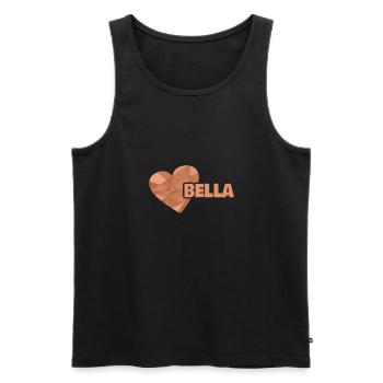 Bella - Débardeur bio Premium Homme - noir - Devant - AI Model Male 178 light (178cm)