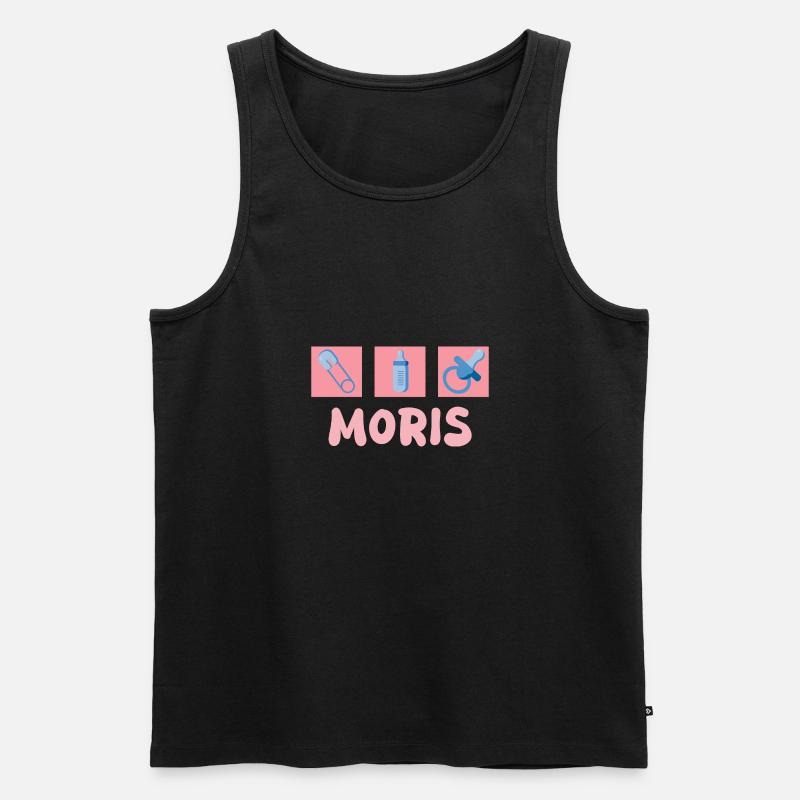Schnuller Moris - Männer Premium Bio Tank Top - Schwarz