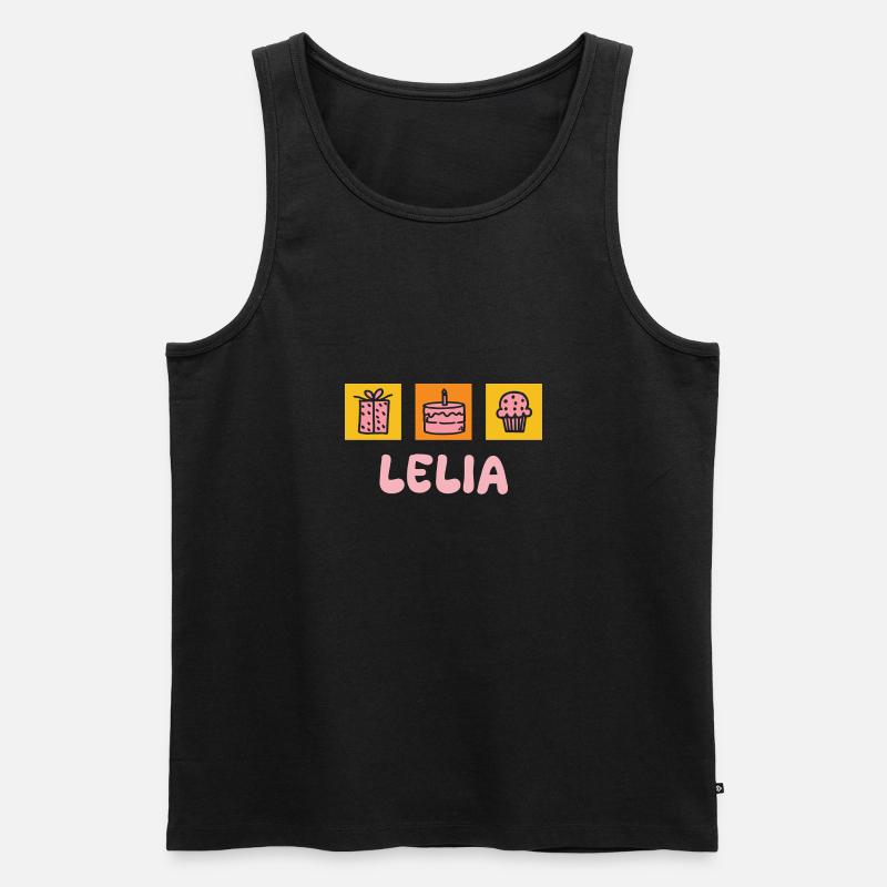 Lelia - Männer Premium Bio Tank Top - Schwarz