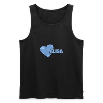 Geschenk für Alisa - Männer Premium Bio Tank Top - Schwarz - Vorne - AI Model Male 178 light (178cm)