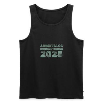 2025 2025 - Männer Premium Bio Tank Top - Schwarz - Vorne - AI Model Male 178 light (178cm)