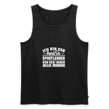 Heißer Sportlehrer - Männer Premium Bio Tank Top - Schwarz - Vorne - AI Model Male 178 light (178cm)